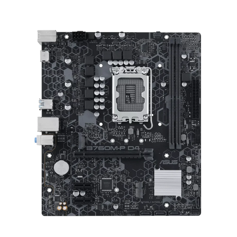 ASUS B760M-P D4 Motherboard Intel B760 Chipset LGA 1700 Support DDR4 Micro ATX Form Factor