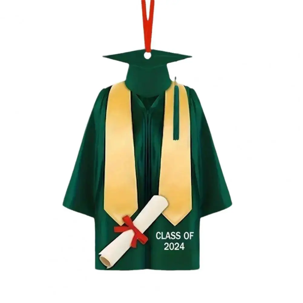 Car Class Of 2024 Graduation Car Pendant Graduation Gown Shape Hanging Ornament High School College Graduation Ornament