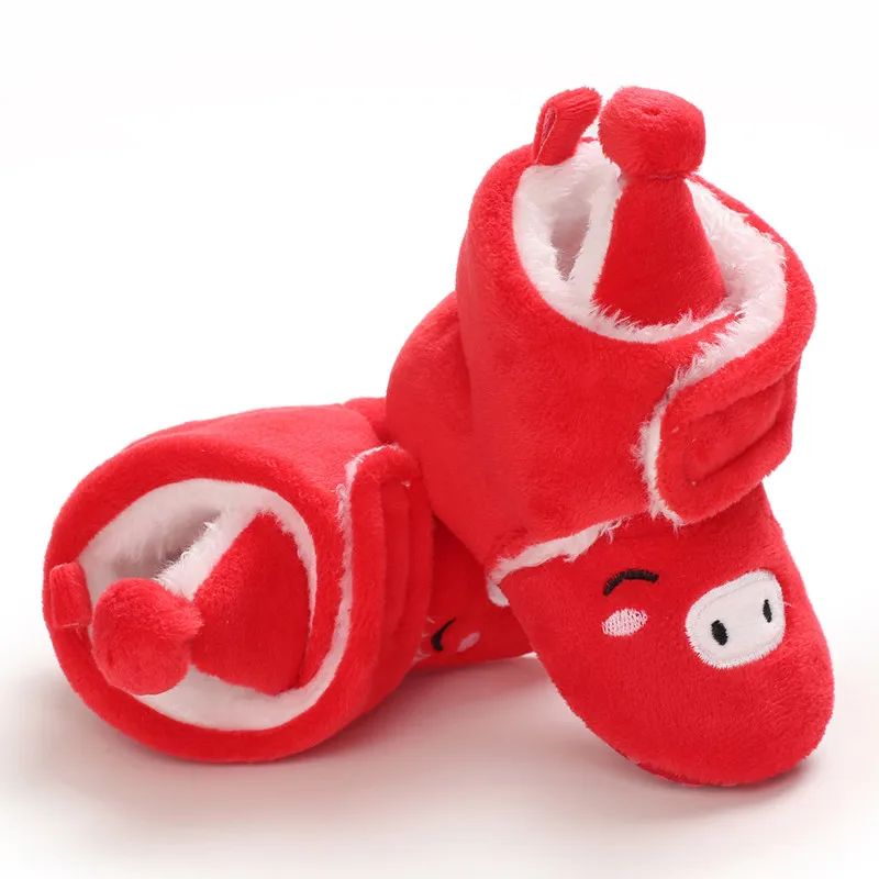 Novo Inverno Baby Snow Boots Cotton Warm Soft Sole First Walking Shoes for Newborn Girls 0-18 Months view 3