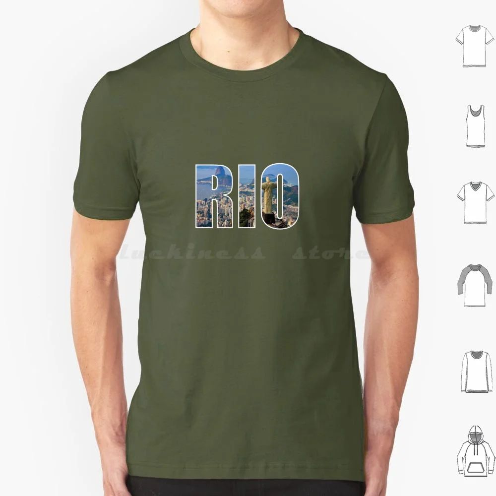 Camiseta de algodón para hombre y mujer, estampado artesanal de Janeiro Copacabana Sugarloaf Christ Christo Redentor Christ The Redeemer Ipanema