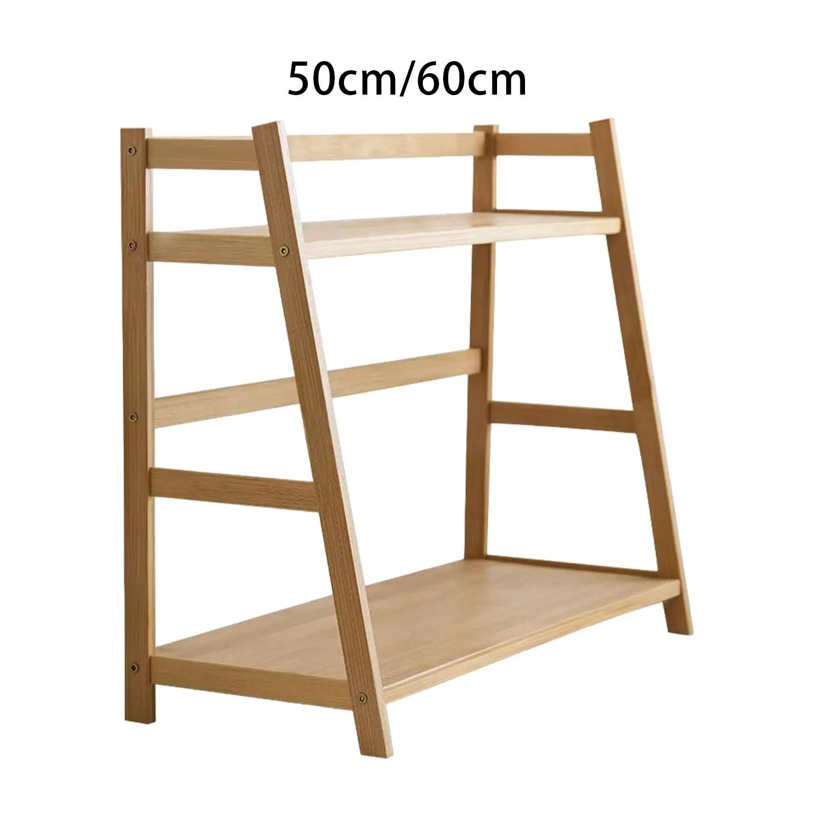 Countertop Organizer Flower Plant Stand Multifunctional Space Saving Bamboo Leaning Bookcase Room Storage Stand for Kitchen