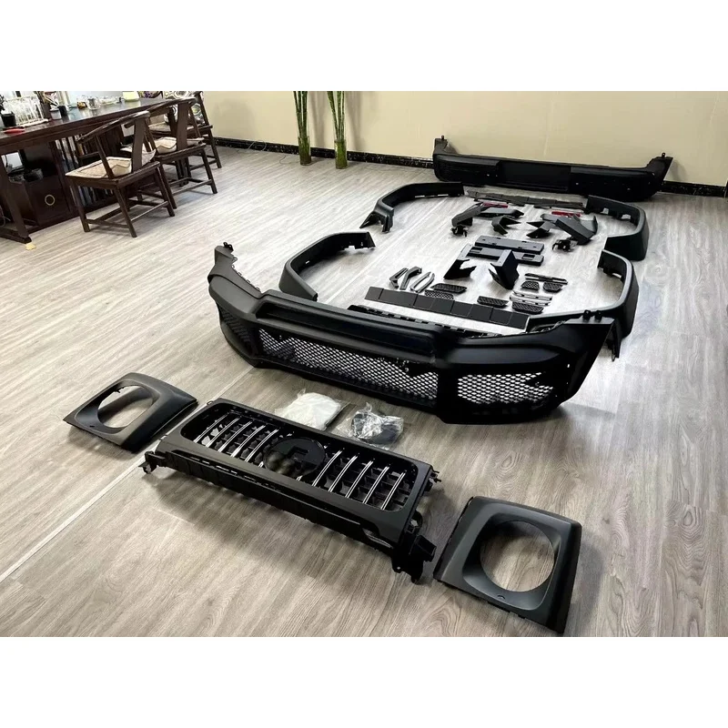 لـ G-class W464 Bodykit 2019+ الترقية إلى BBS Bra-b Style Facelift الجبهة PP الوفير مصبغة الناشر الخلفي #5