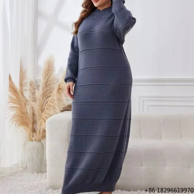 women's-fashion-autumn-winter-long-sleeve-pullover-skirt-new-wind-hot-style-with-hollow-out-deco-casual-striped-maxi-length