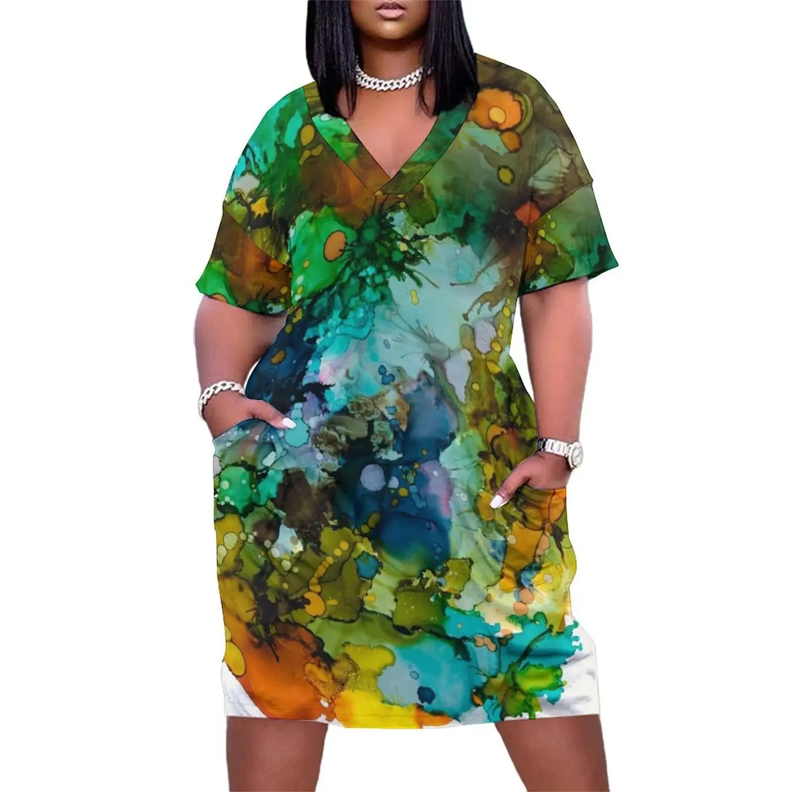 Underwater Cove Loose Pocket Dress dress summer Beachwear