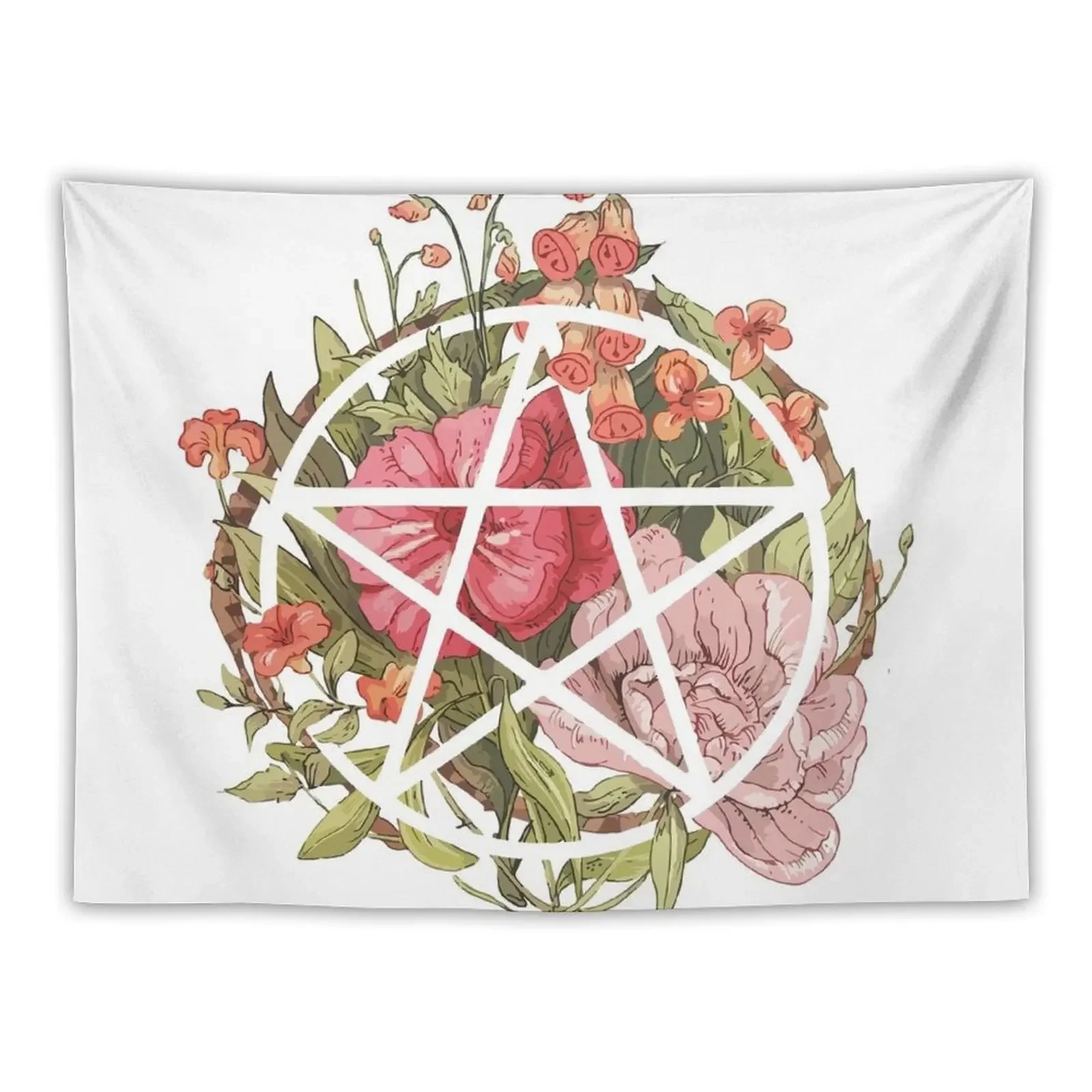 Pentacle Flower 2 Tapestry Luxury Living Room Decoration Home Decoration Accessories Room Decor Korean Style Tapestry