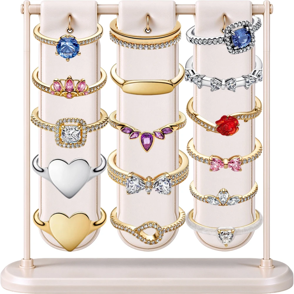 2026 New 925 sterling silver heart-shaped bow, blue zircon ring, women's fashion DIY jewelry gift