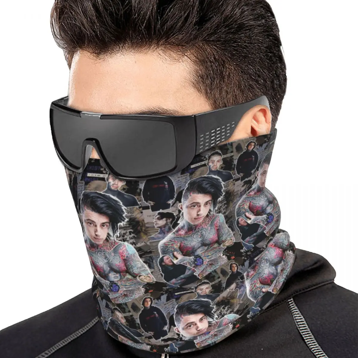 Ronnie Radke Photo Collage High Quality Bandana Neck Cover Printed Wrap Scarf Riding Headband For Men Women Adult All Season
