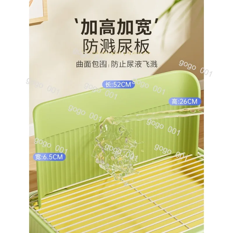 Dog Potty Tray with Wall for Small to Large Dogs – Anti-Step Pee Pad Holder, Drawer Type Pet Toilet Sand Box