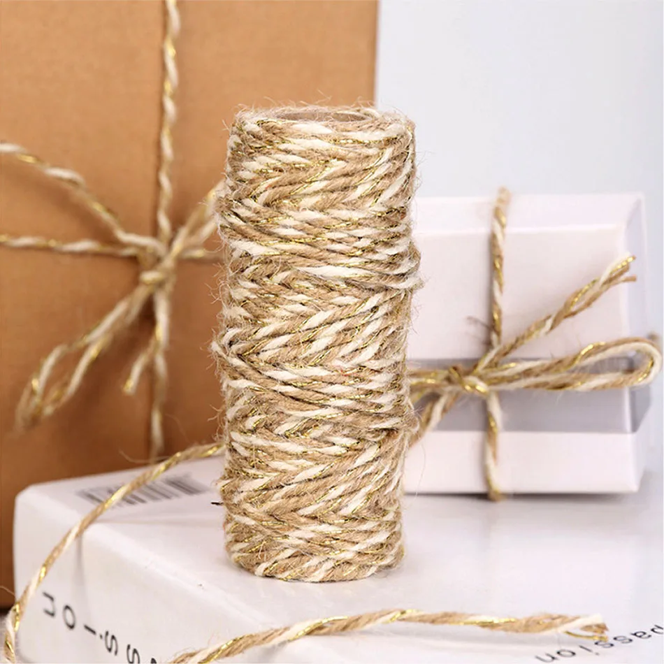 3mm 25M Natural Jute Rope Ribbon Craft DIY Wedding Jute Cord Twine String Thread Handmade Sewing Home Party Decor Accessories