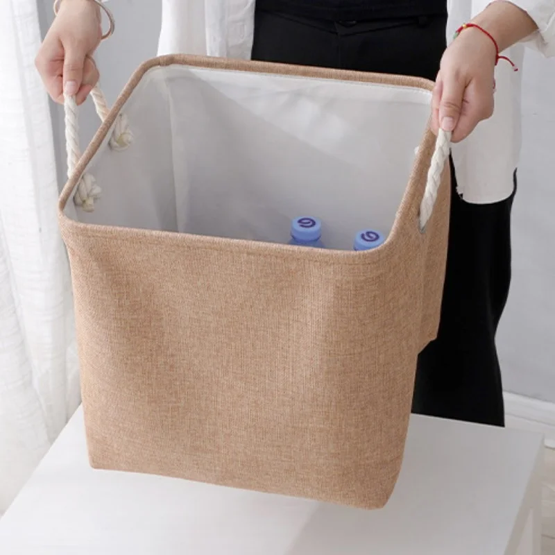 Linen Storage Basket Portable Large Capacity 2023 Big Storages Baskets Skin Care Products Foldable Miscellaneous Storaged Box