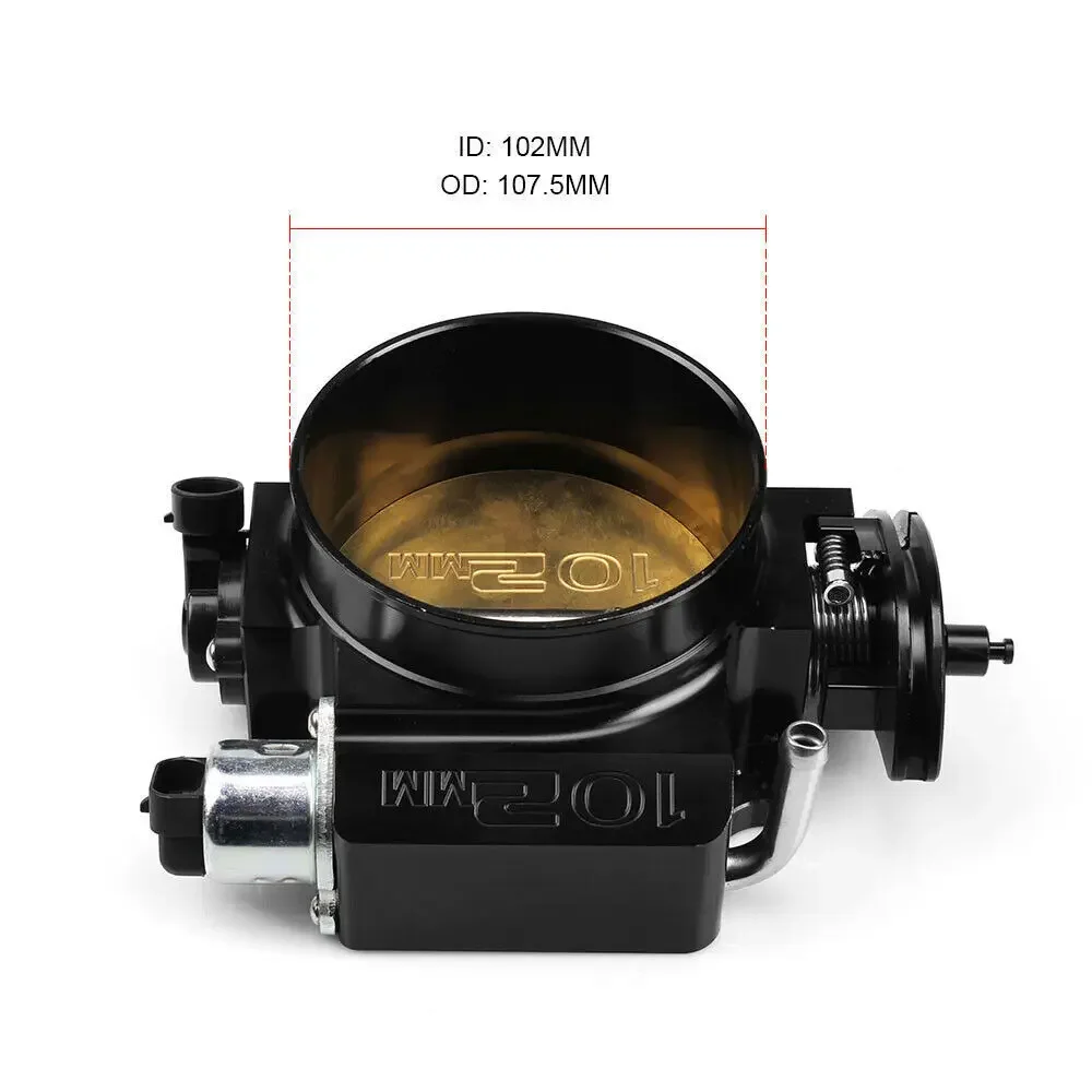 Collettore di aspirazione basso in alluminio di alta qualità da 102 mm per GM III LS1 LS2 LS3 LS6 LS7 LSX con corpo acceleratore rail carburante nero