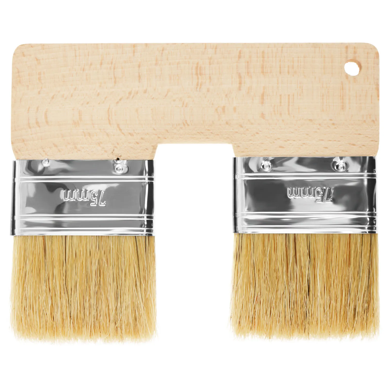 فرشاة طلاء مزدوجة على شكل حرف U فرشاة مزدوجة اللون يمكنك صنعها بنفسك لوازم الحرف اليدوية فرشاة مسطحة مقبض خشبي لأغراء الطلاء والبقع وزيت الألوان المائية