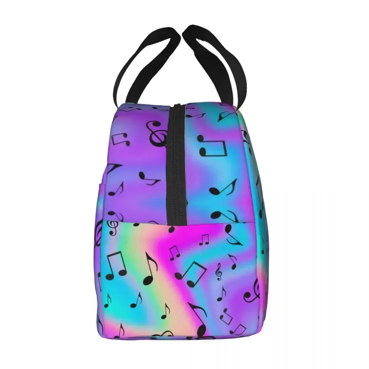 Drunk On Music Notes Insulated Lunch Bag for Women Waterproof Musician Guitar Cooler Thermal Bento Box Office Picnic Travel