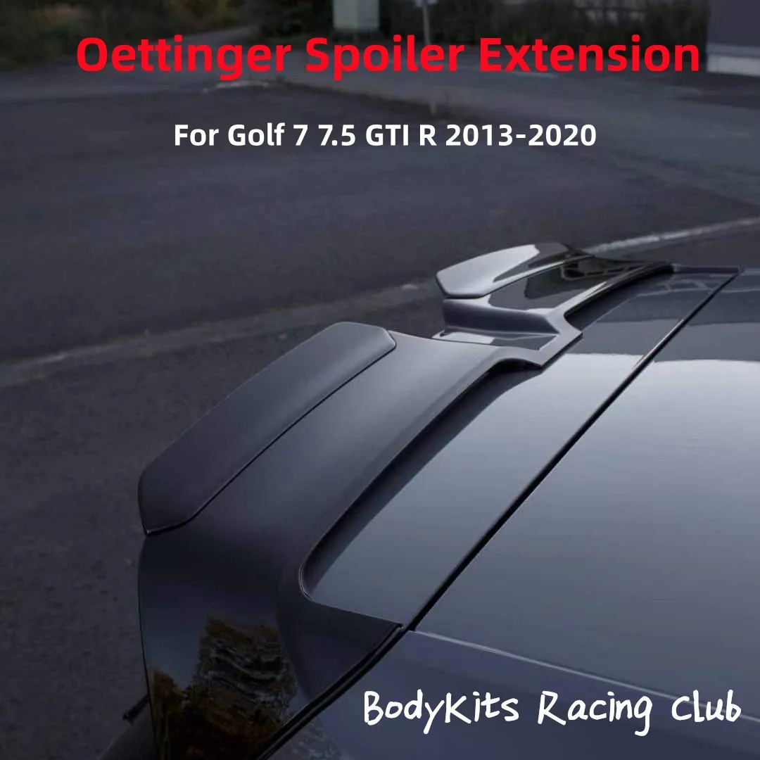 2Pcs Gloss Black For Oettinger Spoiler Extension Kits For Volkswagen Golf MK7 7.5 GTI GTD R 2013-2020