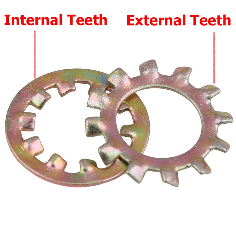 

M3 M4 M5 M6 M8 M10 M12 Zinc Plate Galvanized Steel DIN6797 Inside Outside Toothed Spacer Internal External Teeth Locking Washer