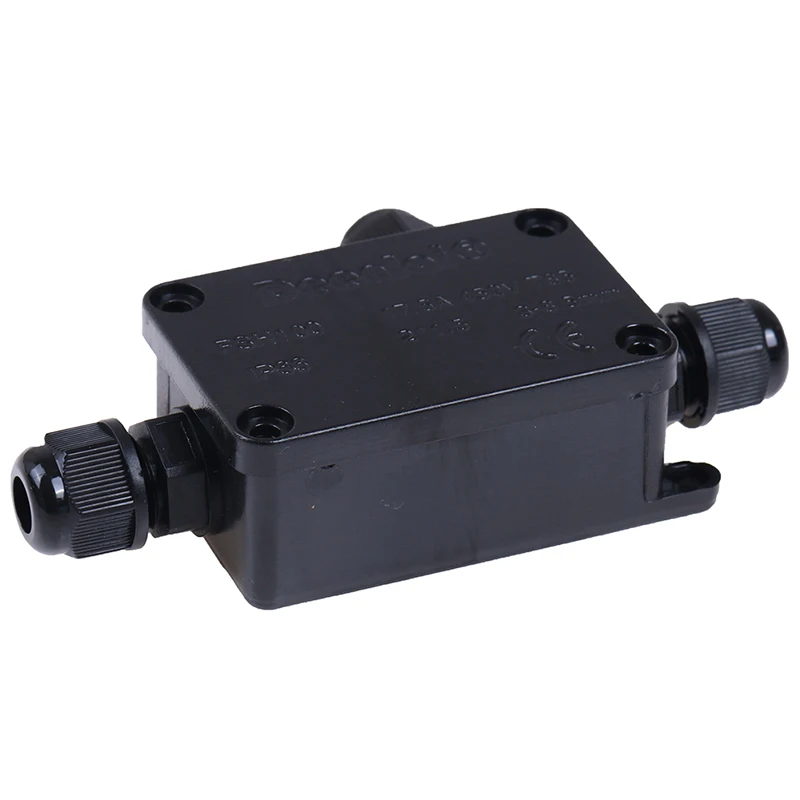 1PC 3Way IP66 Mini Outdoor Waterproof Junction Box One In Two Out Waterproof Box Plastic Waterproof Cable Connector Junction Box