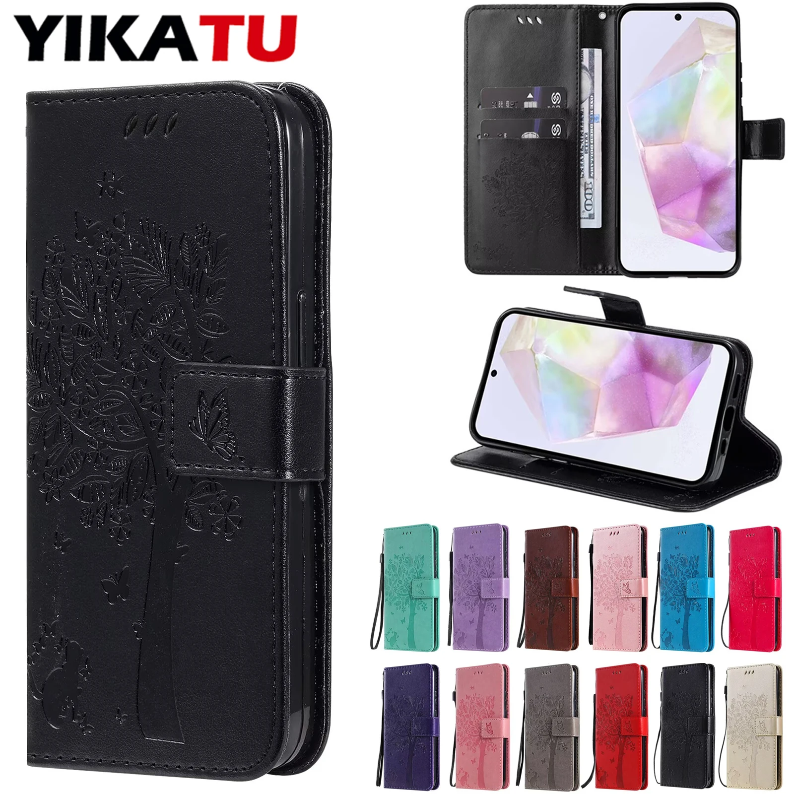

Blocking Card slot Stand Wallet Leather Case For iPhone 16E 16 15 14 Pro Plus Max 13 12 Mini Magnetic Phone Cover WIth Kickstand