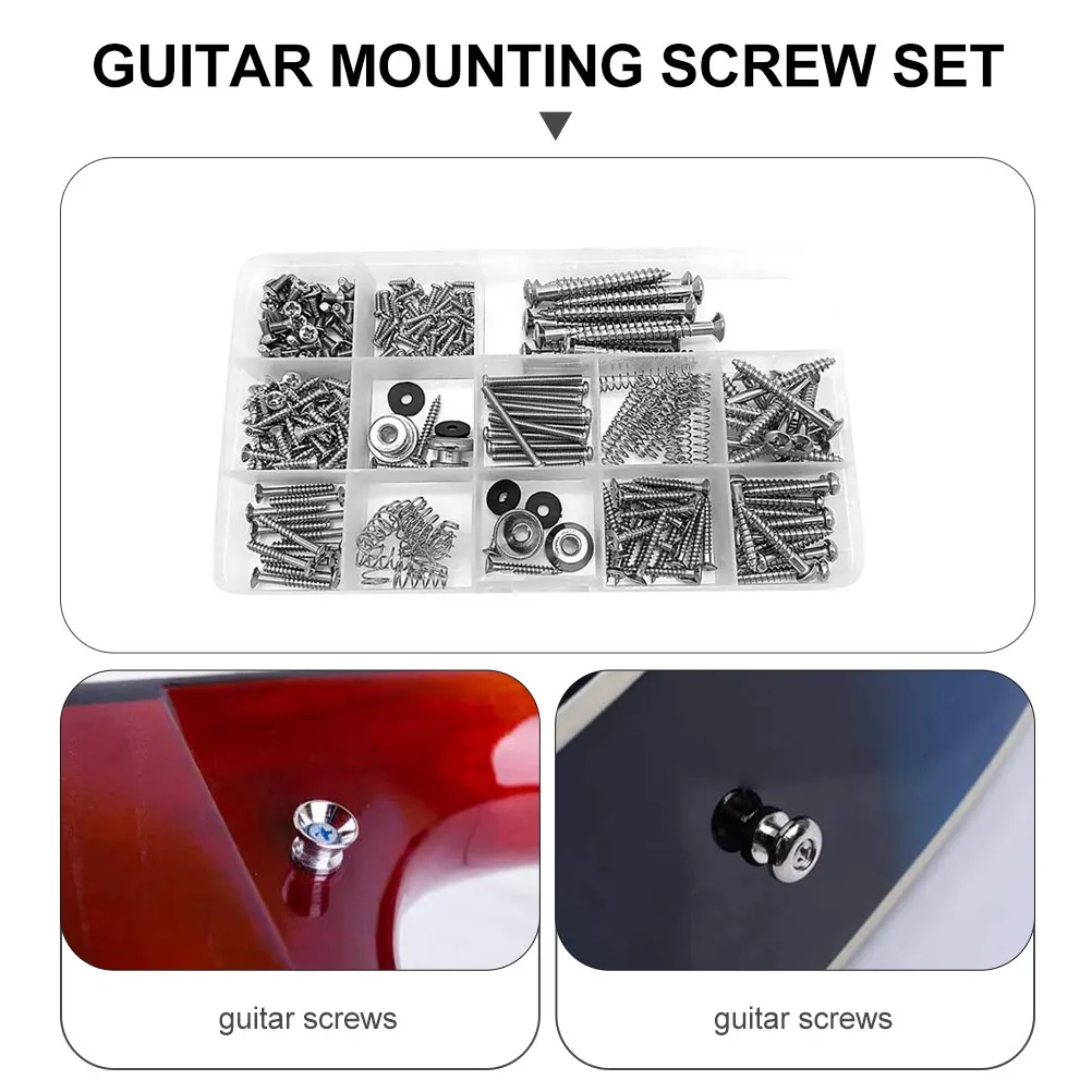 

1 Set Stainless Steel Repair Screws Kit Rustproof Durable Replacement Luthier Tools For Mounting Maintenance Pickup Ring Bridge