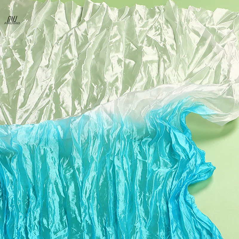 Right Hand 150cm Length Dancing Fan Hot Sell Ms.Belly Gradient Color Dancer Practice Long Imitation Dance Props Silk Fans