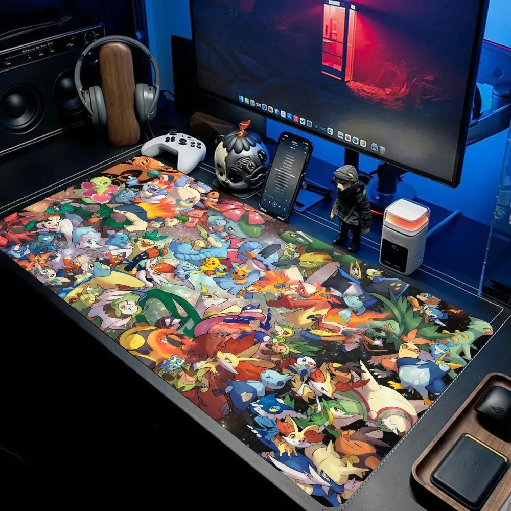 

Colorful Gaming Mousepad Laptop Japan Cool Anime Mouse Pad Large XXL P-pokemon Mewtwo Desk Mat PC Gamer Cabinet Keyboard Rug