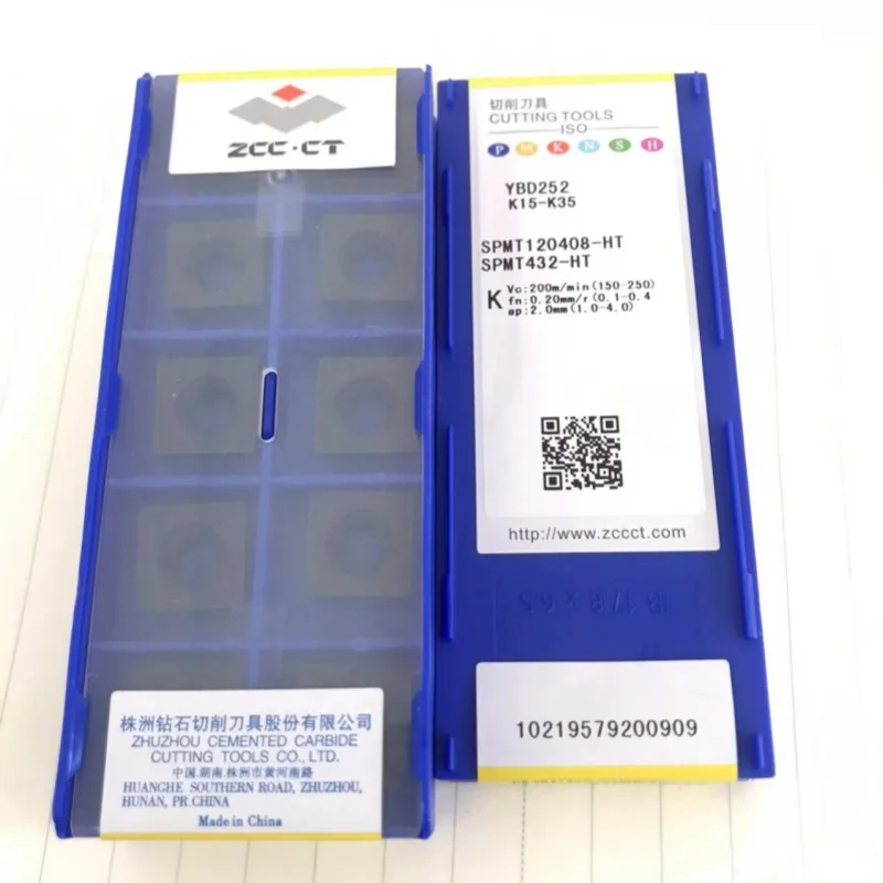 

SPMT120408-HT YBD252/SPMT120408-HT YBG202/SPMT120408-HT YBG302 Твердосплавные пластины с токарным лезвием с ЧПУ Режущие инструменты 10 шт.