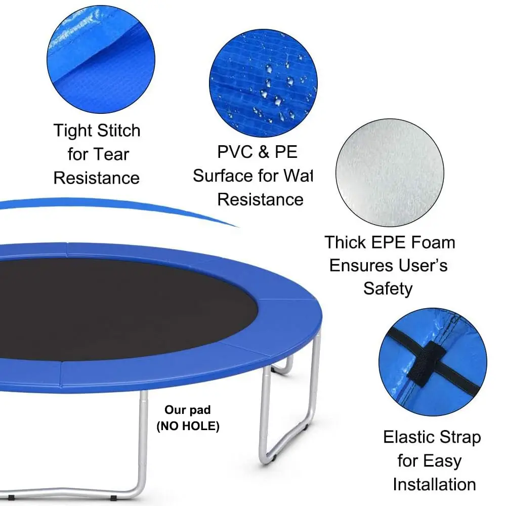 Tappetino di sicurezza per trampolino di ricambio universale tappetino impermeabile per accessori per trampolino copertura di protezione a molla per