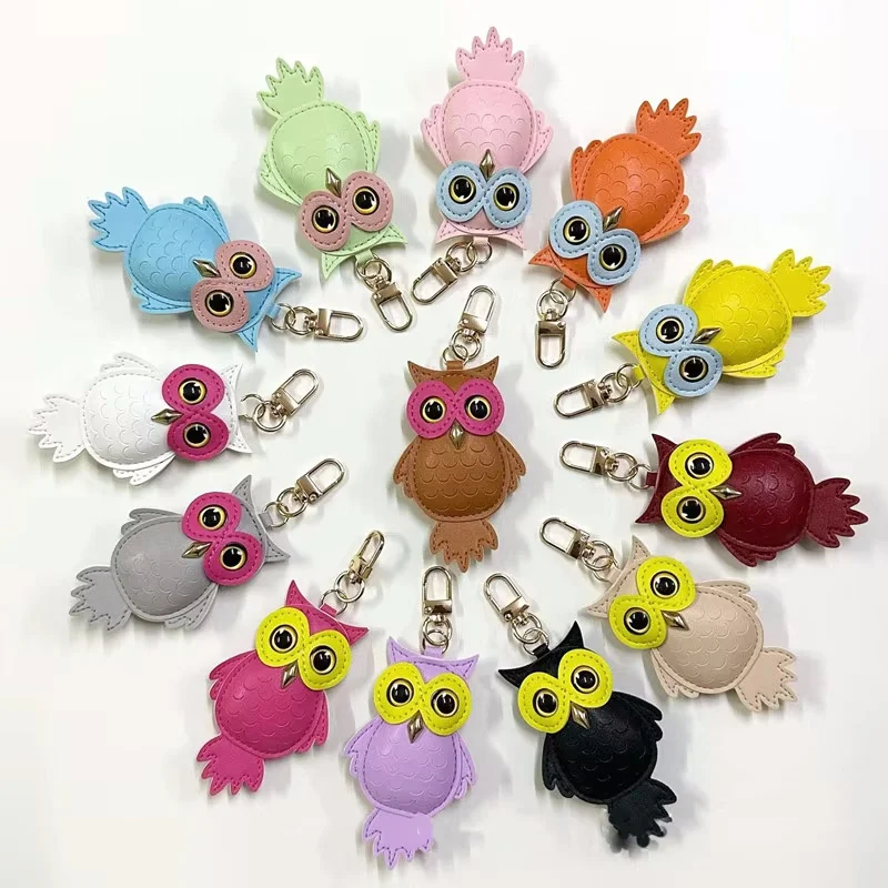 Cute DIY Hooks Owl Keychain Car Key Chain Charm Animal Pendant Jewelry Handbag Purse Bag Key Ring Women Men Ornament Gift
