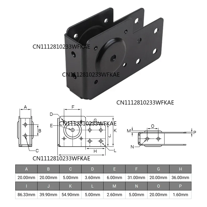 Opensource V-Slot Linear Actuator Pulley Plate Aluminum End Mount V-Slot Linear Raul Mounting Motor Plate for CNC Router Machine