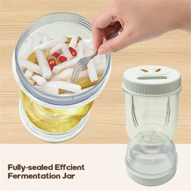 

A0KC Cucumbers Container Jar for Kitchen Pickles Hourglass Jar Juice Separation Tool