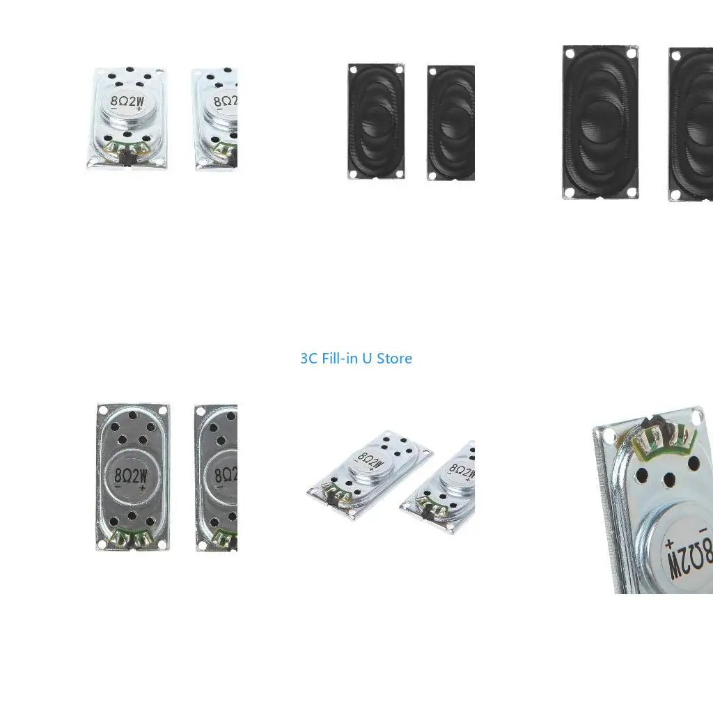 

G8TA 2Pcs Rectangle Speakers Repairing Parts Giving Good Hearing Enjoyment Sound Loudspeaker With Wide Frequency Response