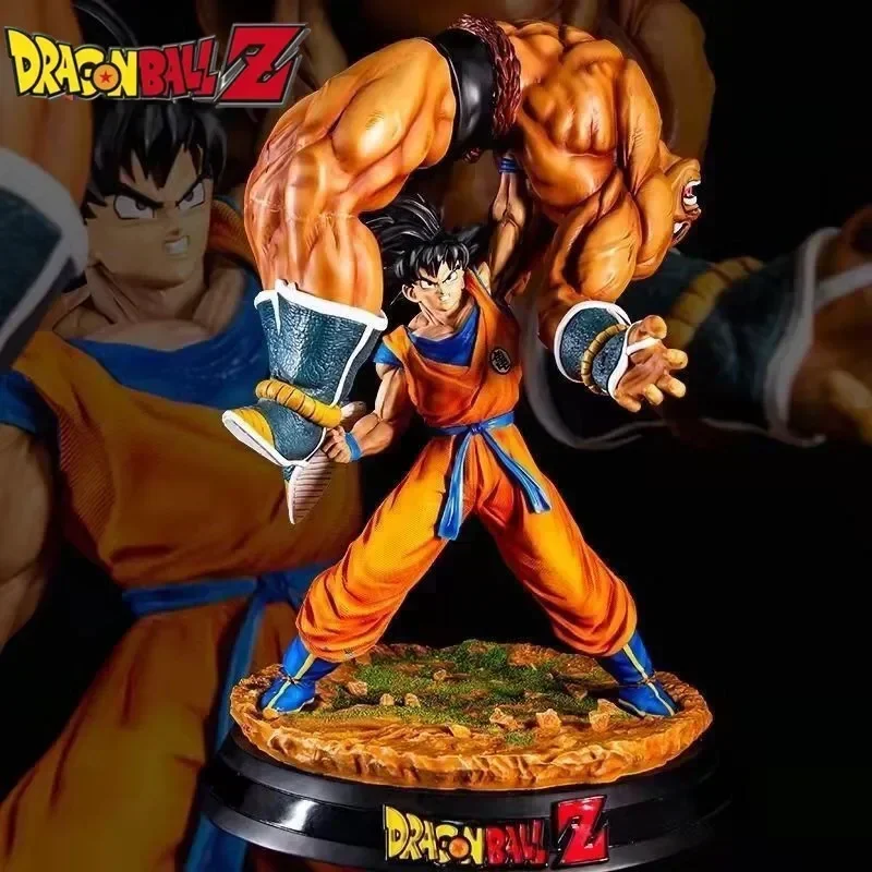 New 43cm Dragon Ball Large Figure Goku Lifts Nappa Gk Pvc Action Figurine Collection Statue Model Toys Kids Halloween Gift Decor