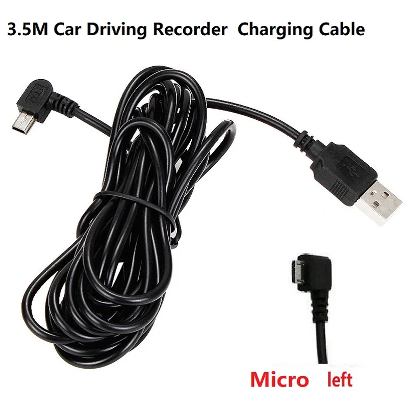3.5M Micro auto dash cam oplaadkabel Mini TYPE-C GPS Navigator Overdracht Stekker kabel Auto Micro Mini Opladen netsnoer