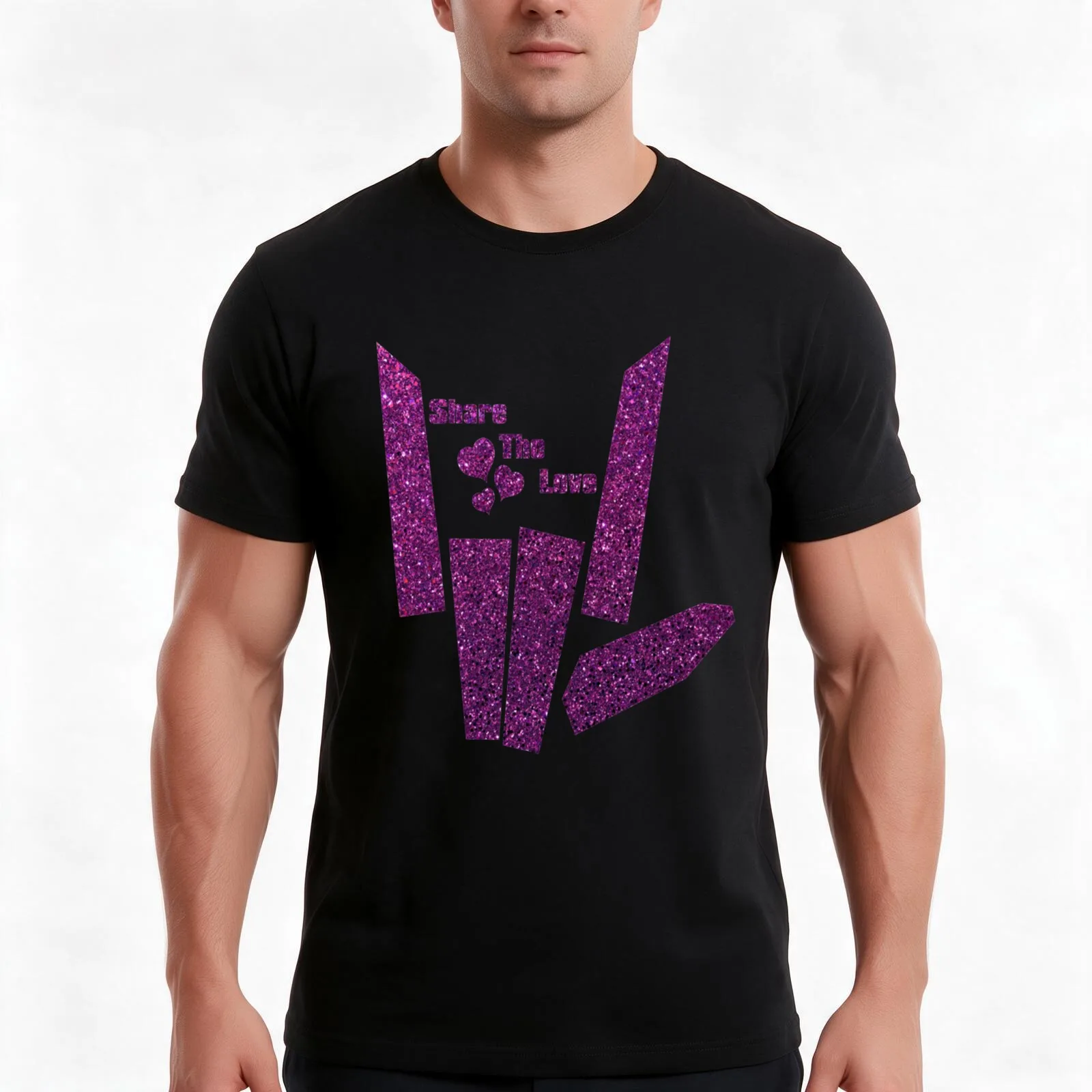 Share The Love Emblem T-Shirt, Summer Casual Cotton Tee, Oversized Streetwear Tops, Vintage Graphic Print, Unisex Men Women