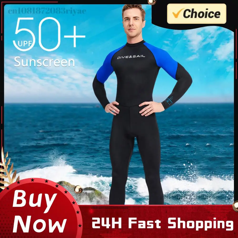 Men Diving Skin Clothes Cold Proof Sunscreen Snorkeling Surfing Swimsuit with Zipper Anti-scratch Breathable Outdoor Accessories