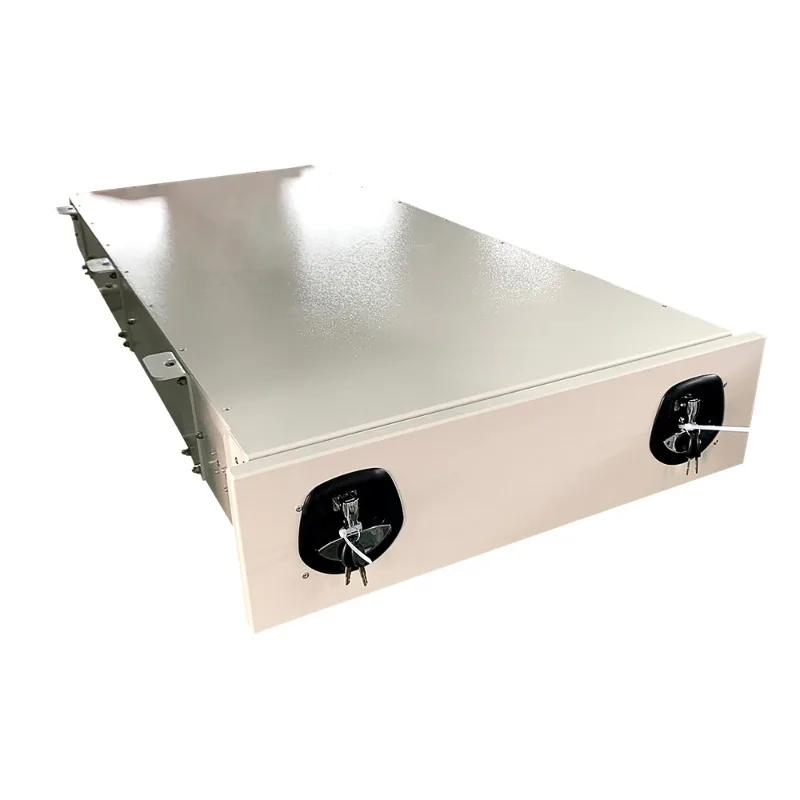 1700Mm aluminium tray with heavy-duty slide rail and gas strut support cover for black storage