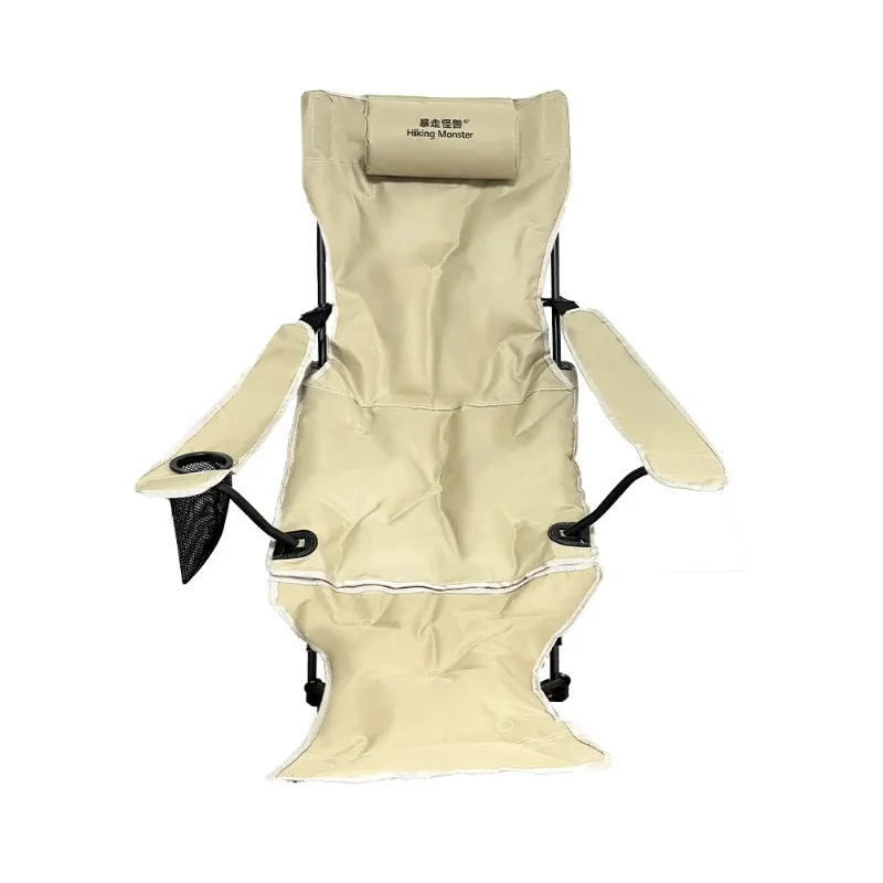 المحمولة في الهواء الطلق التخييم كرسي قابل للطي القطن ملء مقعد قابل للتعديل مسند الظهر السفر الصيد كرسي الشاطئ كرسي سطح السفينة سرير مفرد