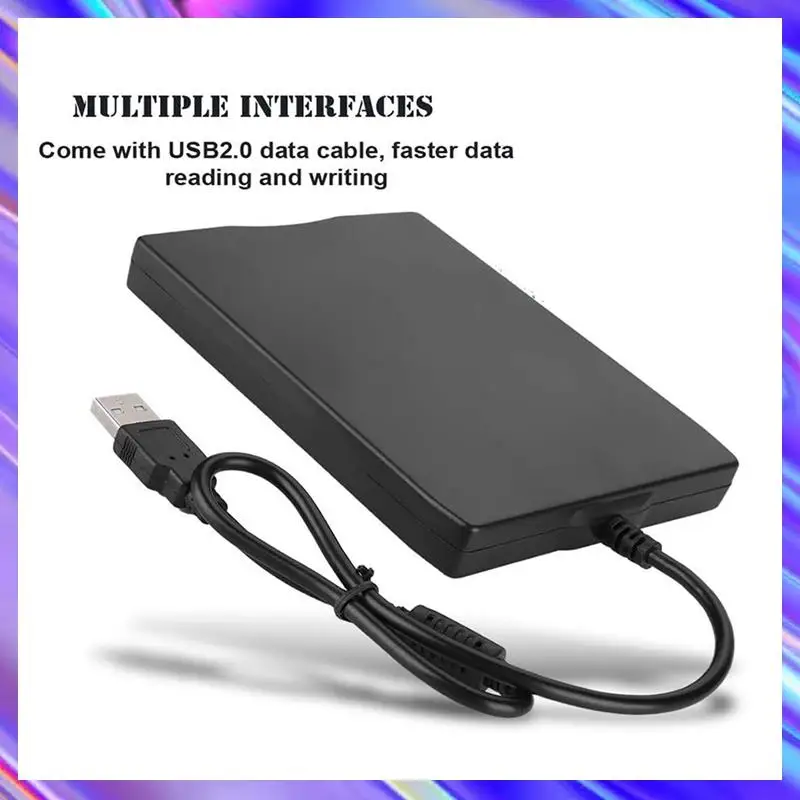 

2X USB Floppy Disk Reader Drive 3.5In External Portable 1.44 MB FDD Diskette Drive For Windows 7 8 2000 XP Vista PC