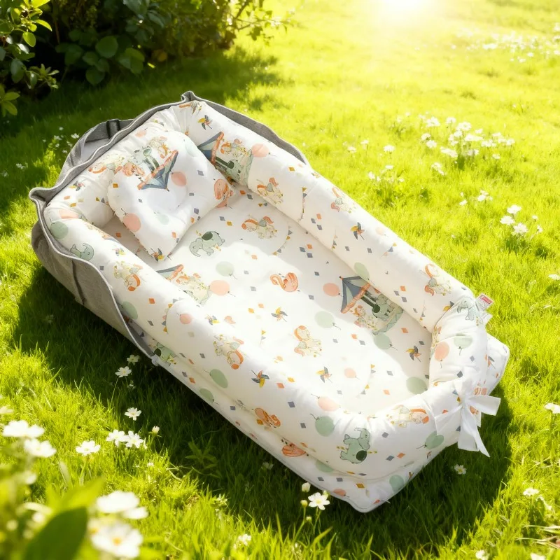 

2026 New Travel Baby Cribs Comfortable Bed in Bed Baby Sleeping Accessorries Foldable Baby Nest Bed Portable Baby Bassinet