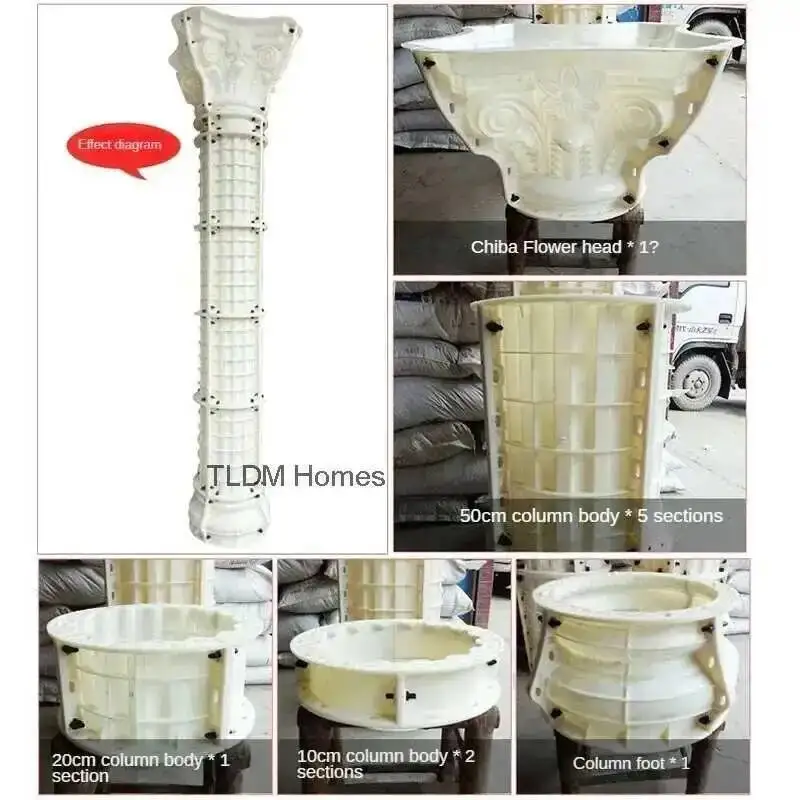

Creative Roman Column Molds European Villa Balcony Garden Column Model Gate Cement Column Decoration Modeling Building Template