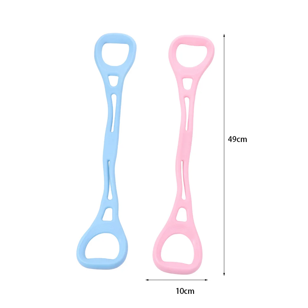 Chest Expander 8 Shaped Tensioner Yoga Tool Yoga Training Solid Color Workout Resistance Band Elastic Muscle Stretching