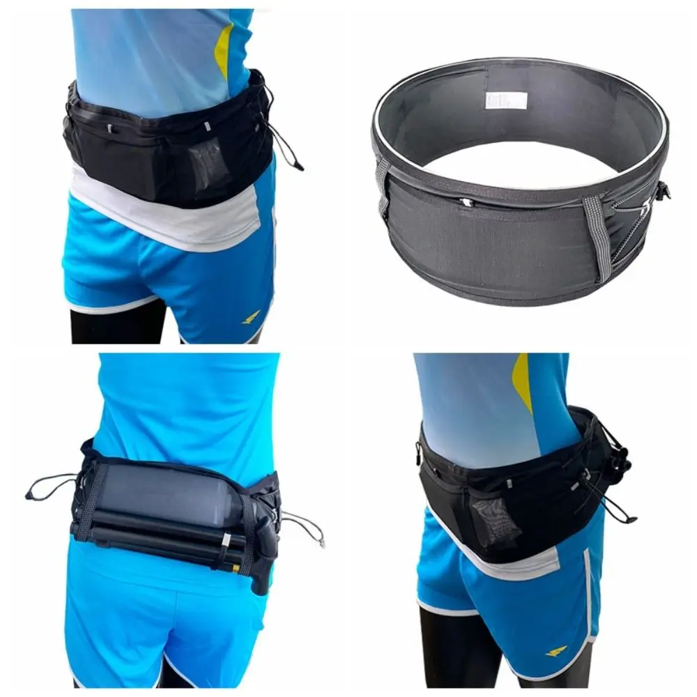 Marsupio da Corsa Traspirante con Grande Capacità, Borsa Elastica in Rete per Corsa, Marsupio Portaborraccia, Porta Cellulare, Marsupio Sportivo