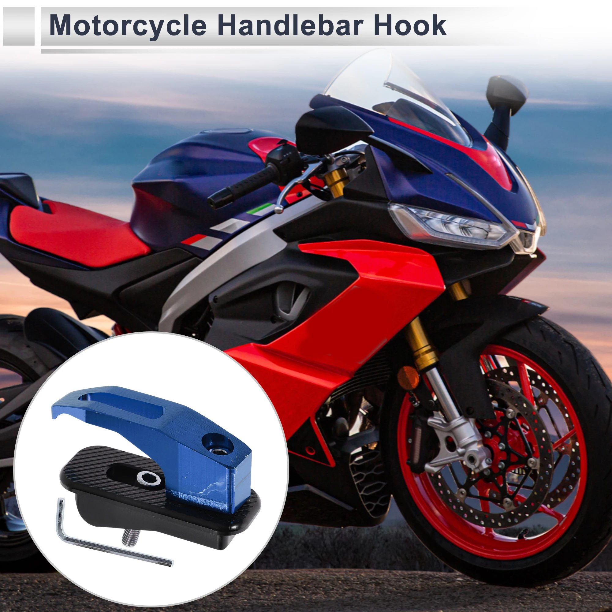 

Прямоугольный крючок для подвешивания мотоцикла Motoforti с отверстием из алюминиевого сплава, 1 комплект темно-синего цвета