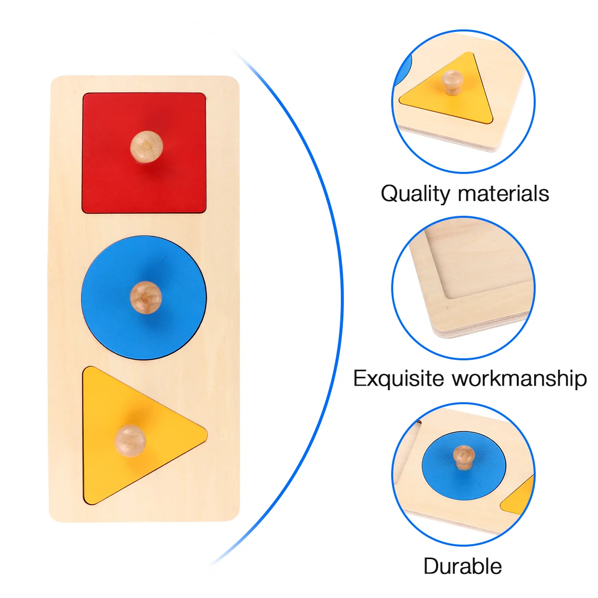 Geometrisch paneel Stapelvorm Sorteerspeelgoed Montessori-puzzels Houten geometrie voor kinderen Verschillende kinderen