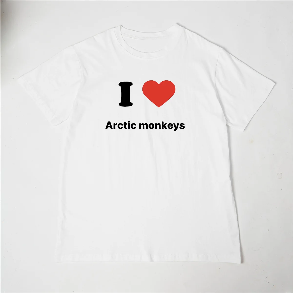 

Funny I Love Arctic Monkeys Graphic T-Shirt Men Women O-Neck High Quality Fashion T-shirts Casual 100% Cotton Oversized T Shirt