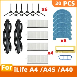 Spare Parts For iLife A4 A4S A40 Polaris PVCR 0926 0726W 0826 Robot Vacuum Cleaner Main Side Brush Hepa Filter Mop Accessories