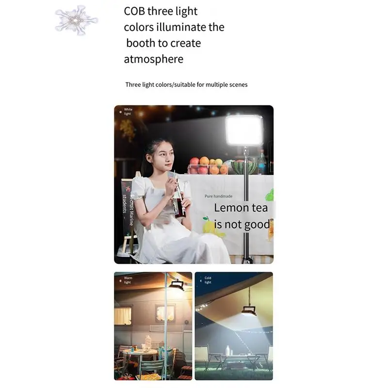 

600LED Portable Lantern Tent Light Rechargeable Lantern Emergency Night Market Light Waterproof Outdoor Camping Lamp