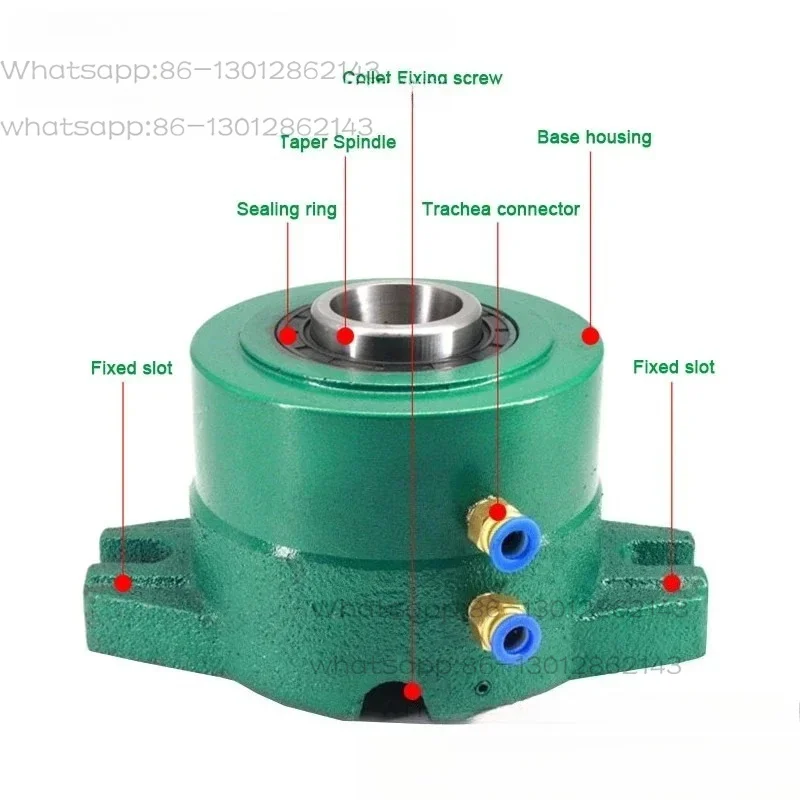 Pneumatic chuck holder Instrument lathe chuck bracket Vertical clamp bracket