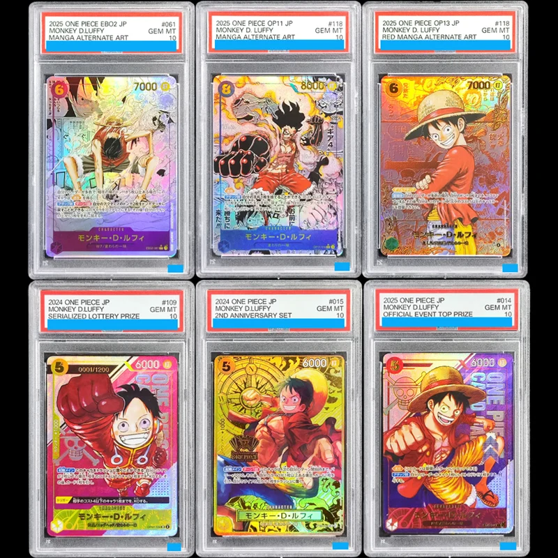 Diy 2023 One Piece Japanese Op03-Pillars of Strength #012 Monkey D. Luffy Wanted Alternate Art Grading 10 Collection Game Card