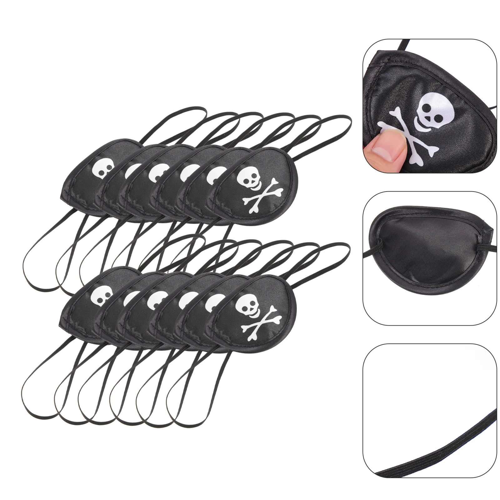 

12 Pcs Pirate Theme Party Supplies Blindfold Spoof Eye Patch Decorate Covers Mask