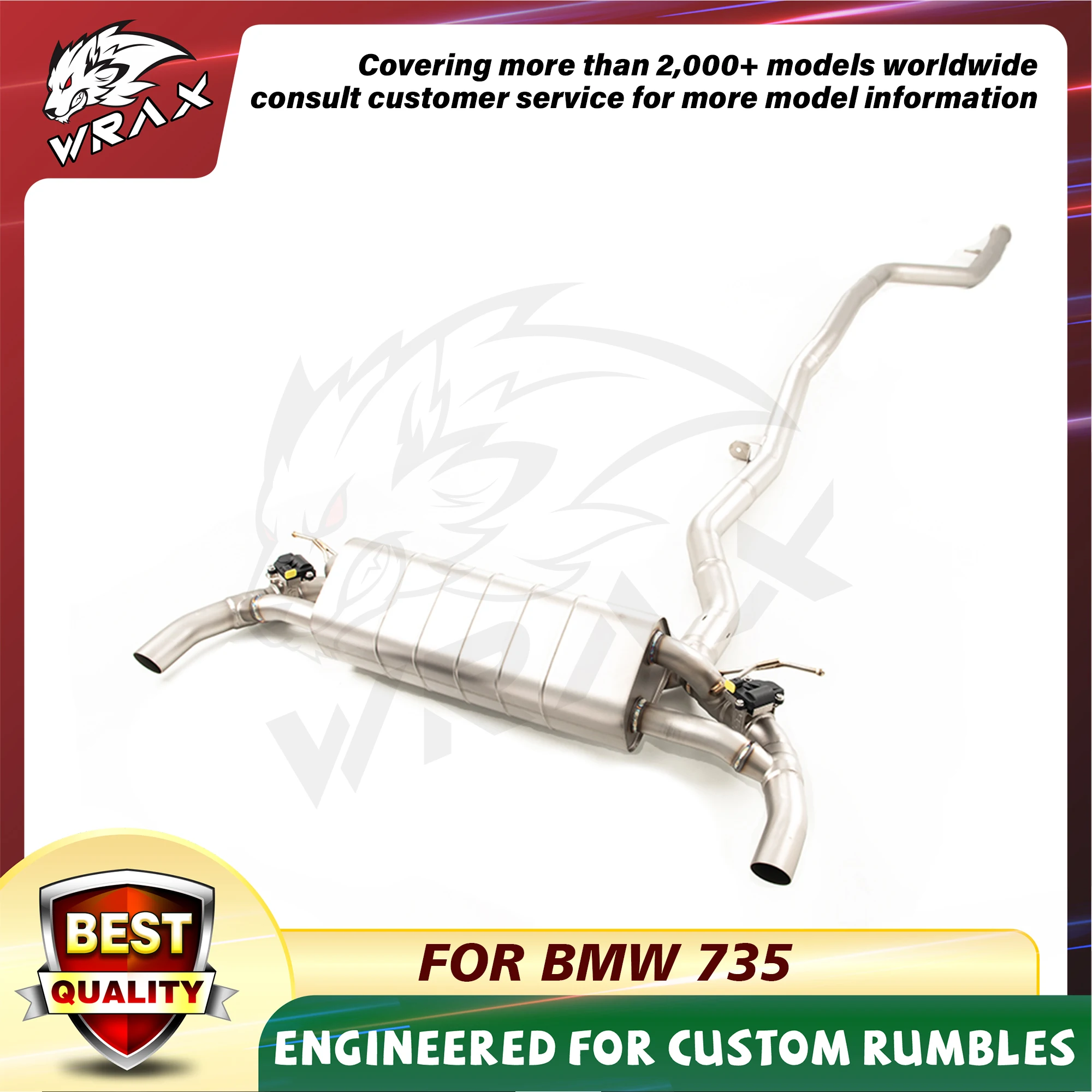 

WRAX Stainless Steel Exhaust Control Valve System Muffler Car Parts Catback for BMW 735 perfect replacement car accessories